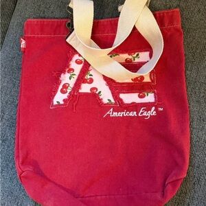 American Eagle Outfitters Cherry Red Tote